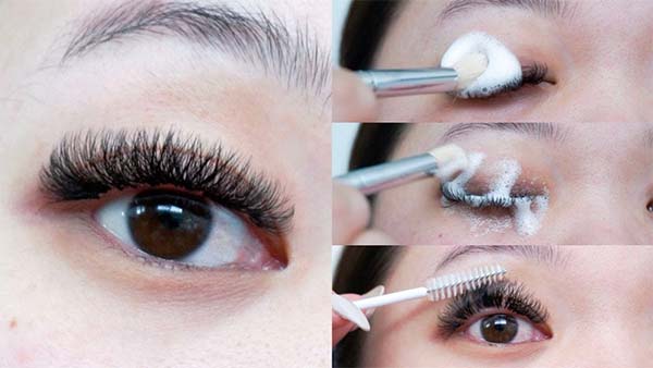how to wash eyelash extensions
