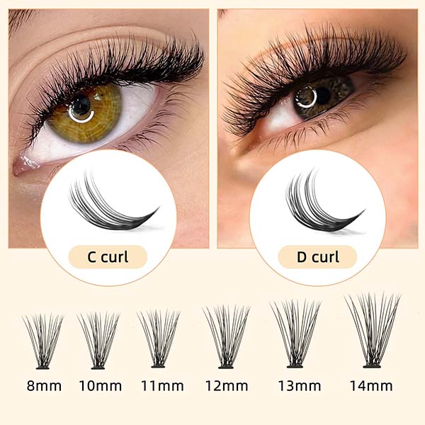lash extension thickness chart